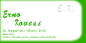 erno kovesi business card